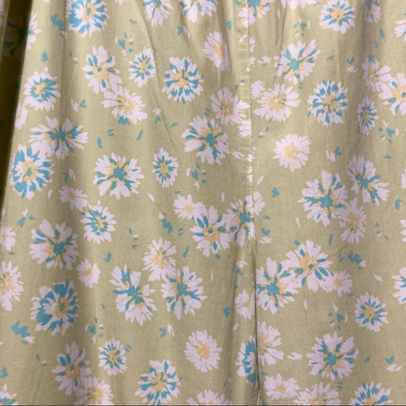 EDDIE BAUER Floral Green Pajama DrawstringLounge Pants Womens Medium - Picture 15 of 16